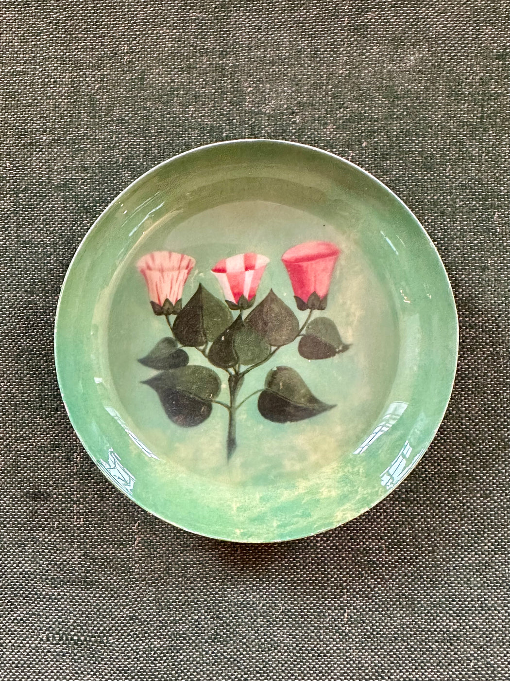 "Festival of Flowers" Enameled Trinket Dish