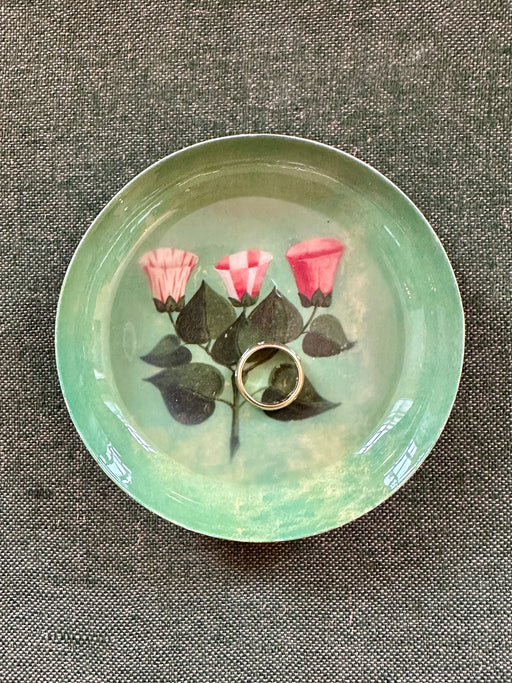 "Festival of Flowers" Enameled Trinket Dish