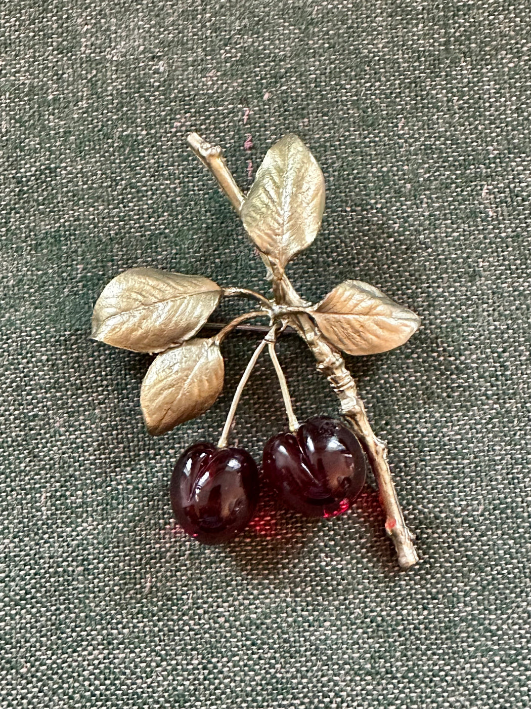 "Morello Cherry" Brooch