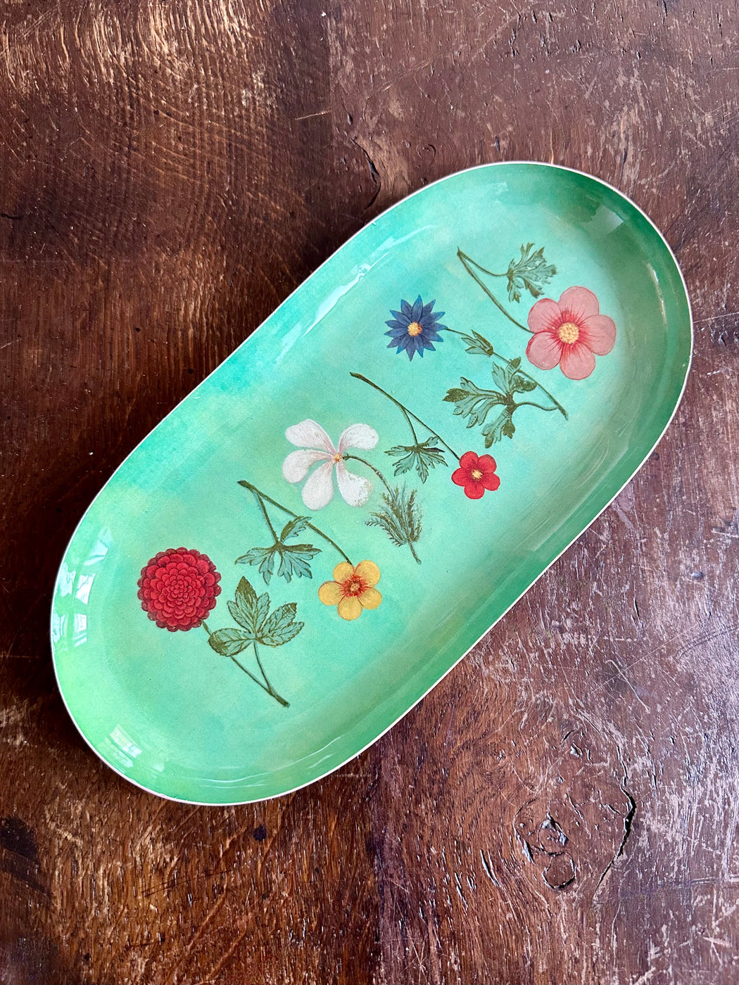 "Festival of Flowers" Enameled Pencil Dish