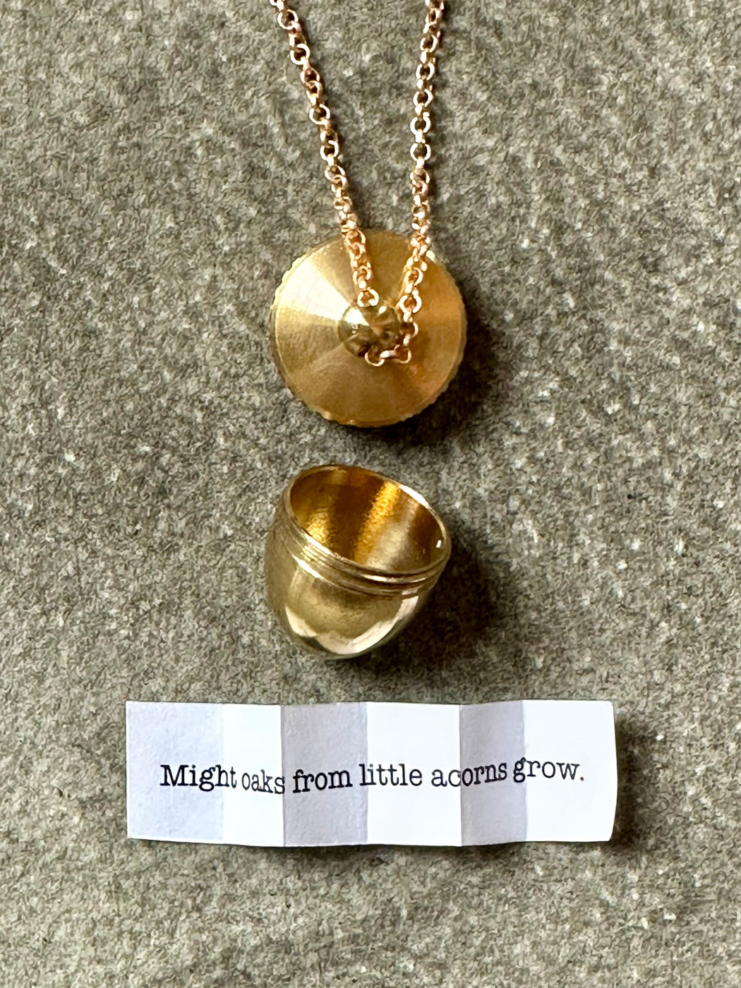 "Acorn" Locket Necklace by Susan Najarian