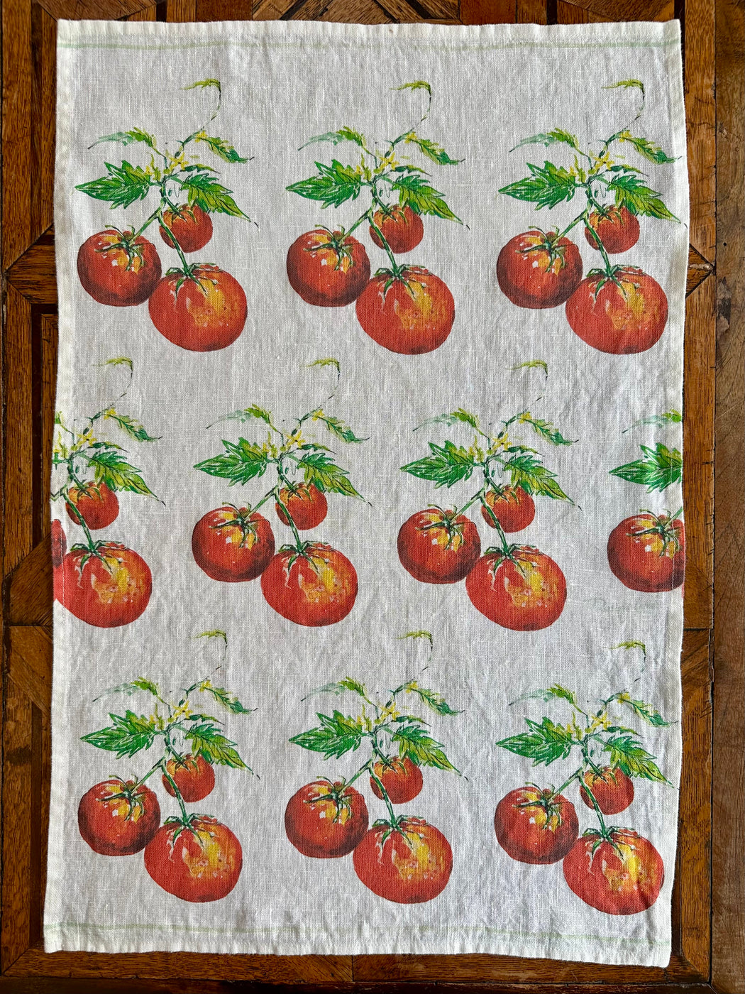 "Tomatoes" Linen Tea Towel