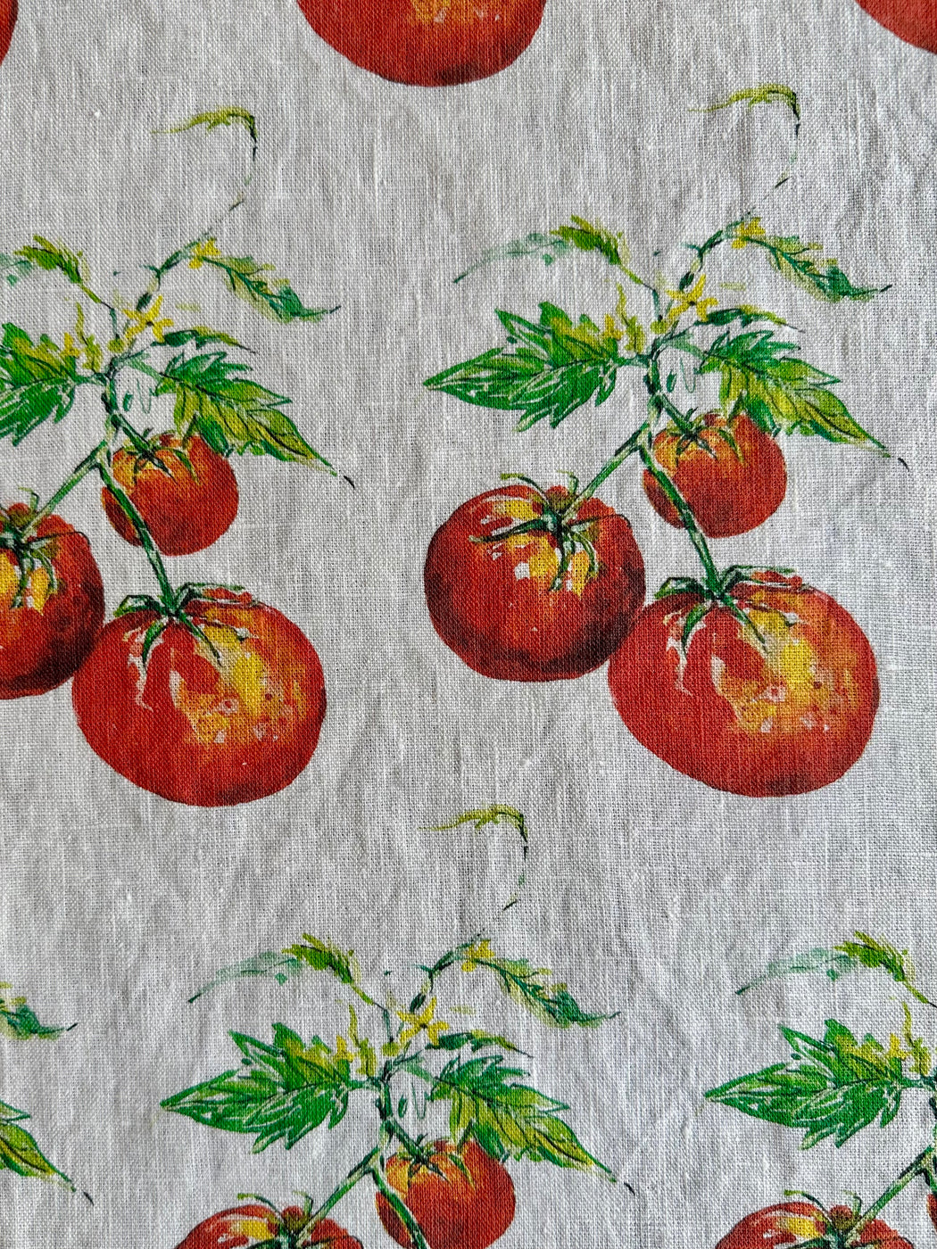 "Tomatoes" Linen Tea Towel