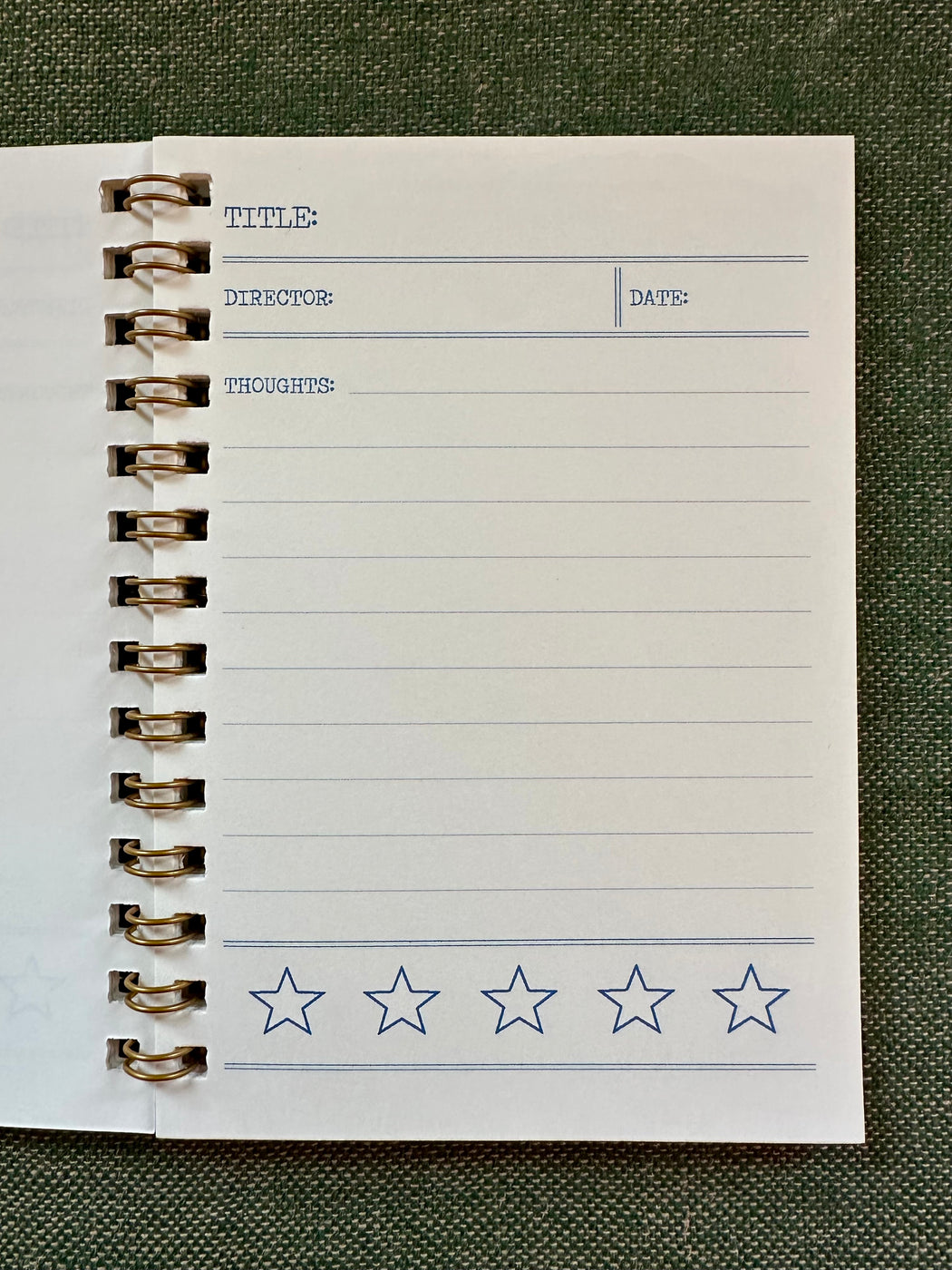 "Tiny Reviewer" Cinema Notebook