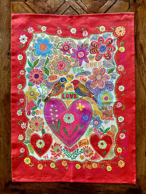 Nathalie Lete "Forever" Linen Tea Towel