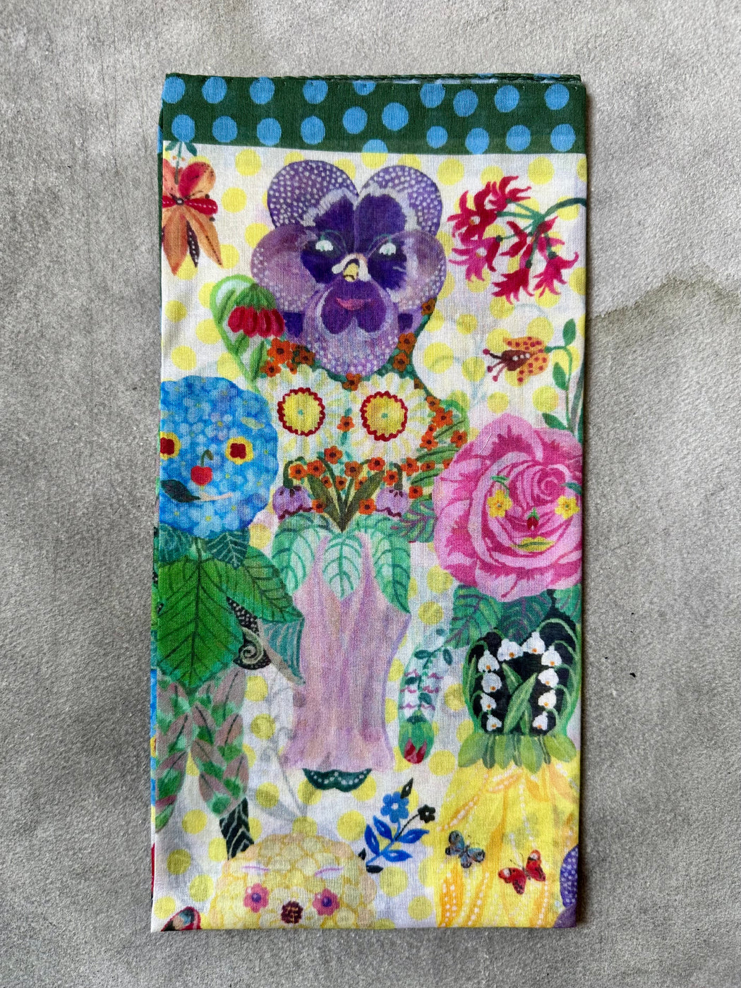 Nathalie Lete "Flower People" Cotton Scarf
