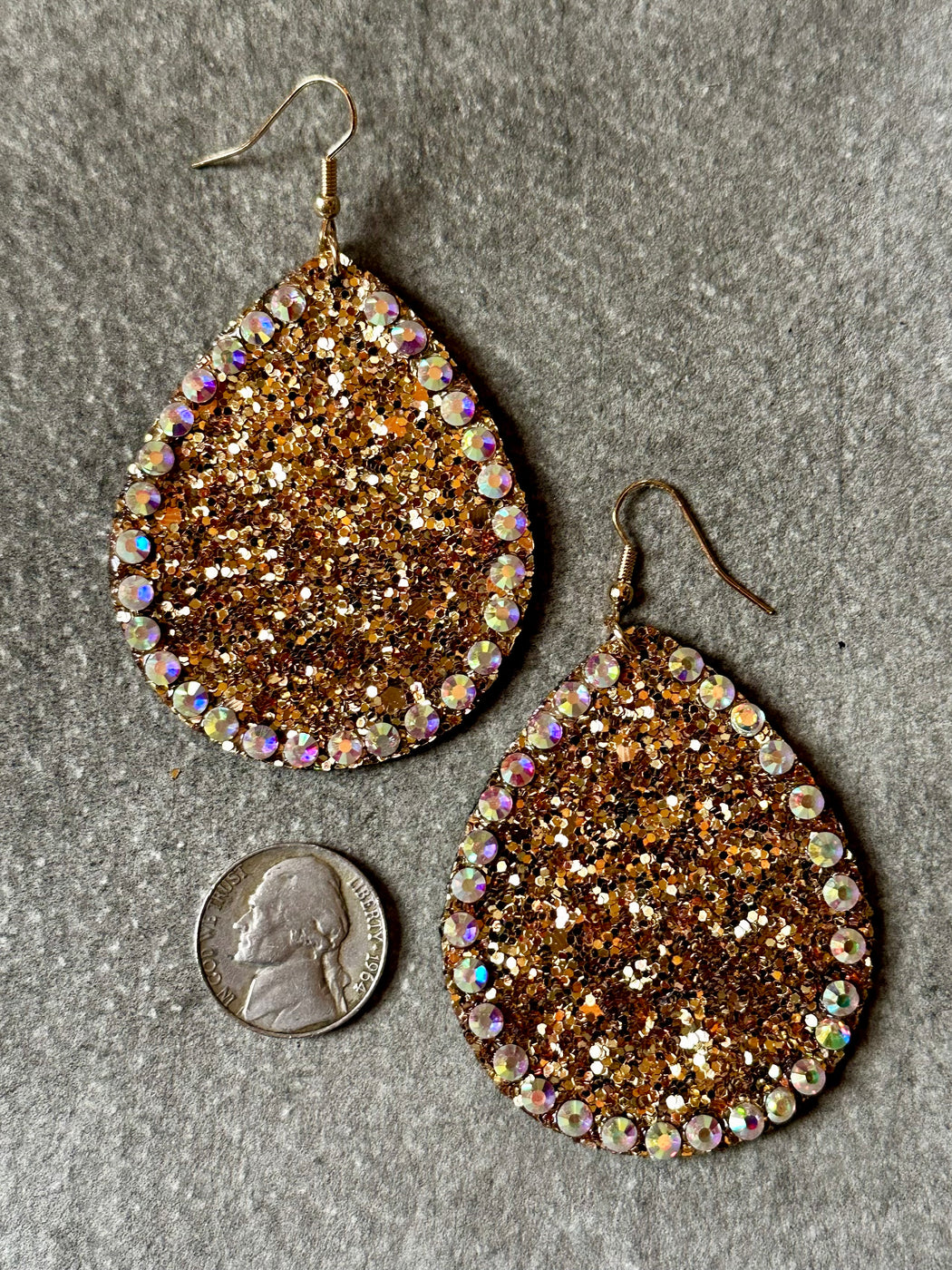 "Gold Glitter" Earrings