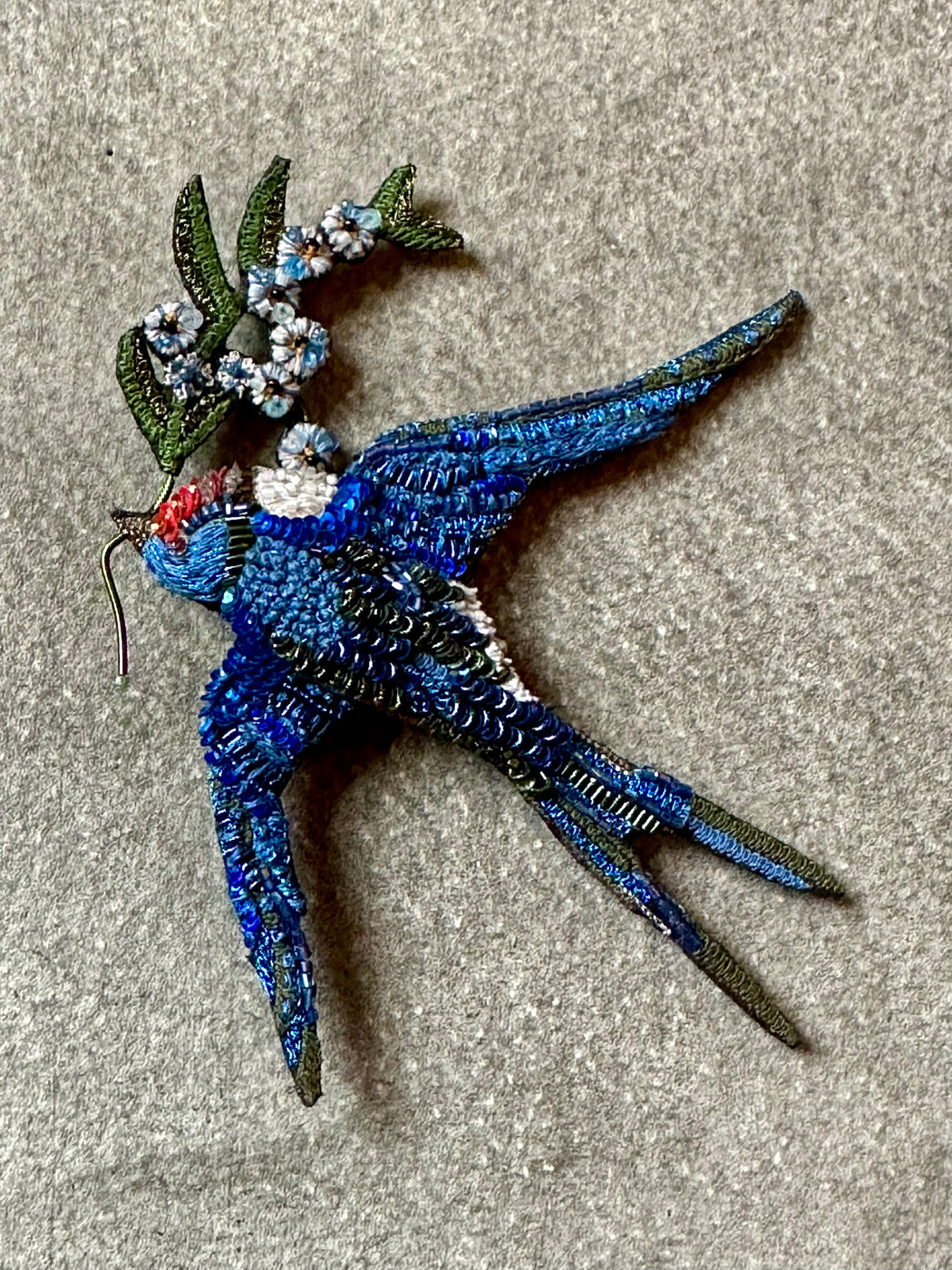 Large "Peace Swallow" Brooch by Trovelore