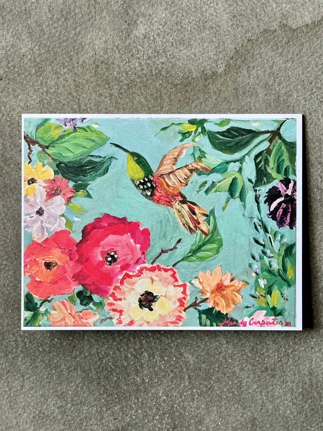 "Hummingbird" Card by Mindy Carpenter