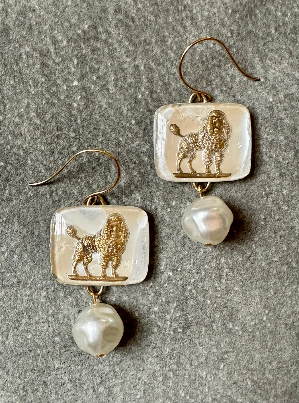 "Poodle" Earrings by Gay Isber
