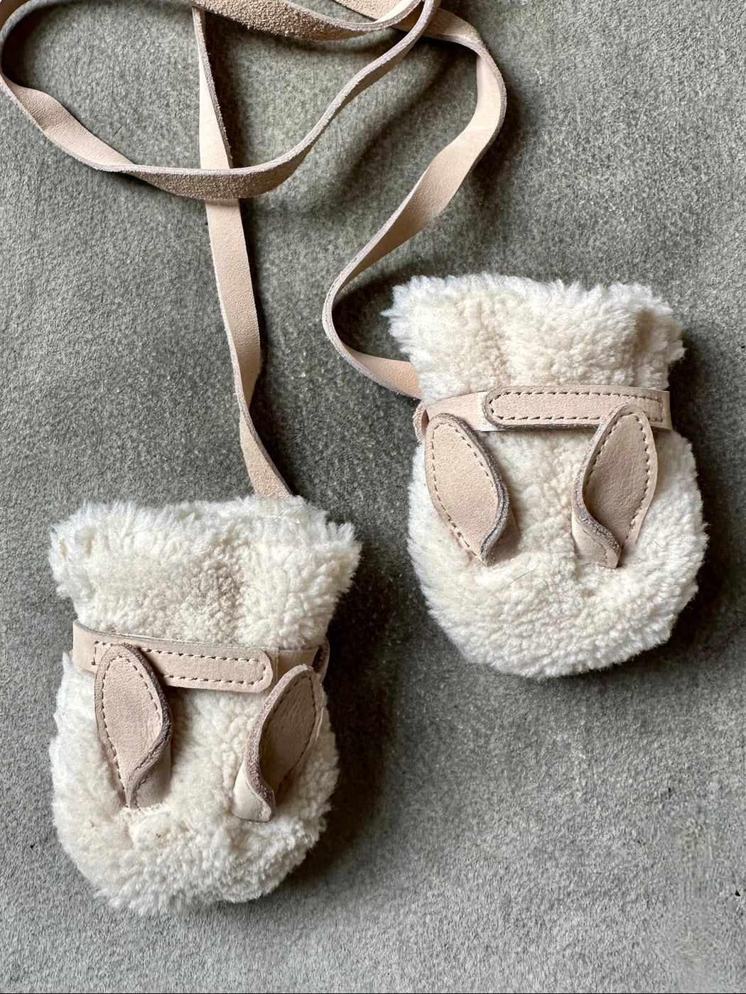 Donsje Faux Fleece "Bunny" Mittens 0 - 6 Monthes