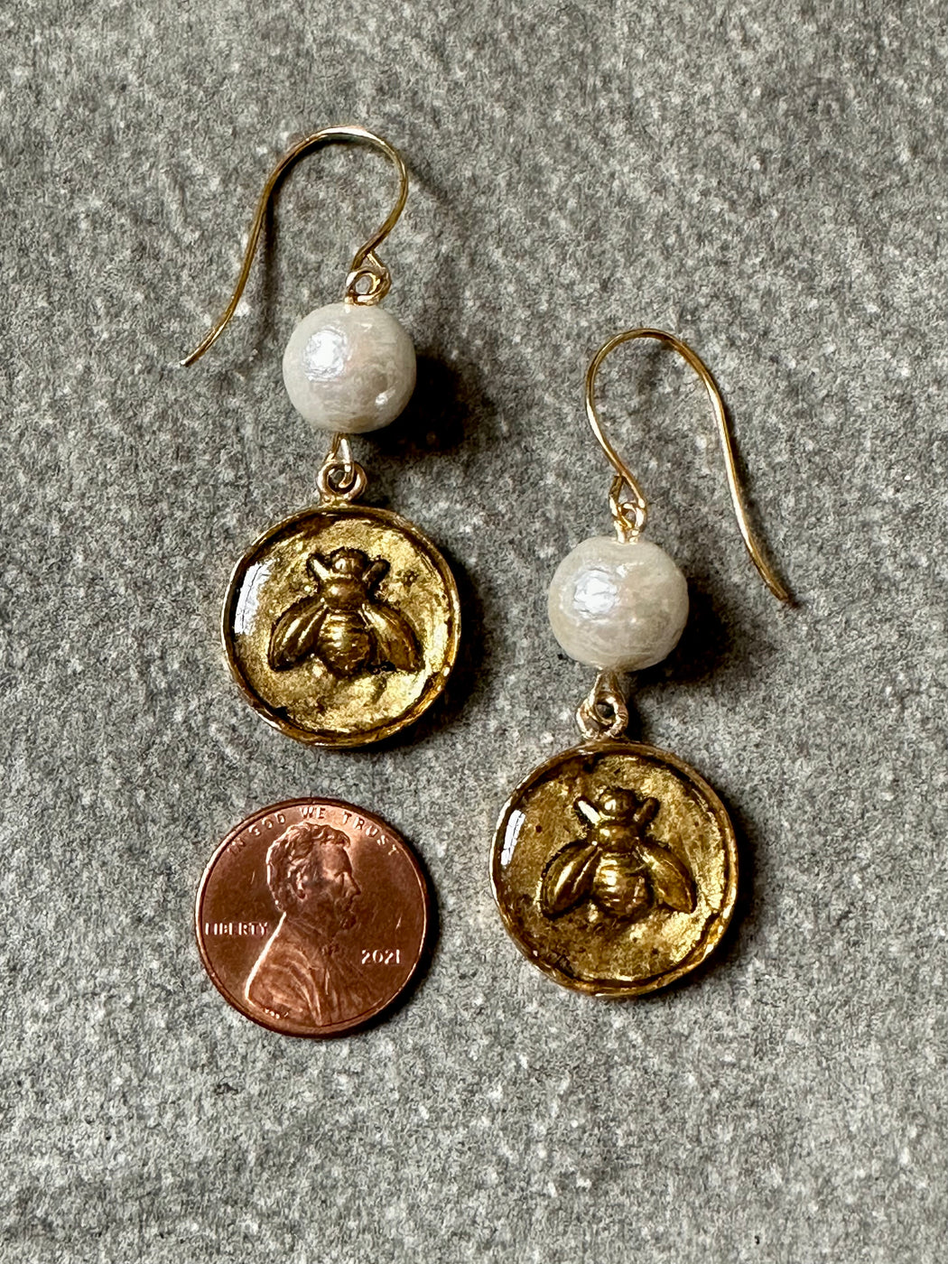 "Royal Bee" Earrings by Gay Isber