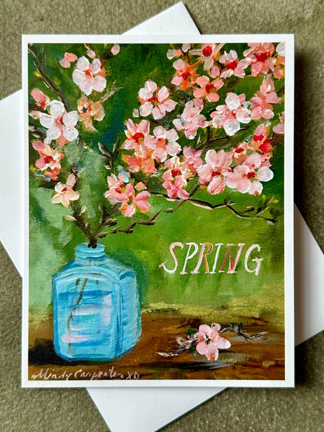 "Spring Cherry Blossoms" Card by Mindy Carpenter