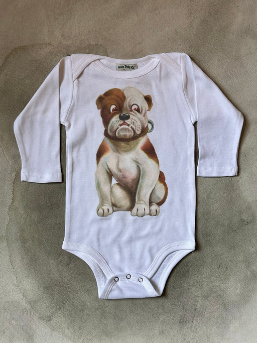 "Bulldog" Cotton Onesie