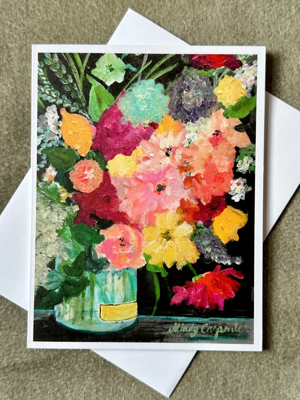 "Ted's Vintage Floral" Card by Mindy Carpenter