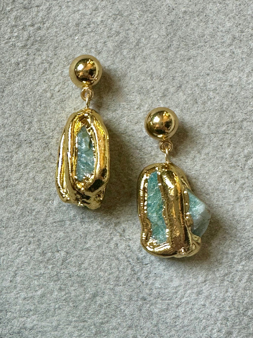"Wrap" Amazonite Drop Earrings by Karine Sultan
