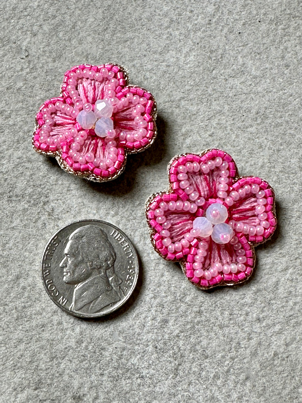 "Camellia" Beaded Earrings