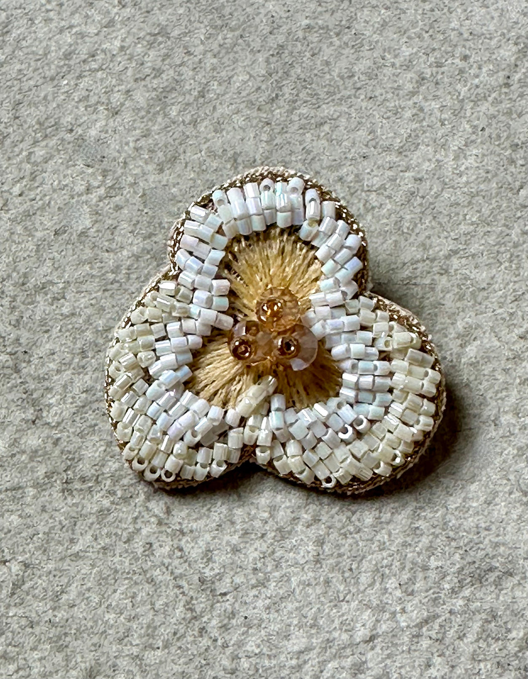 "White Flower" Beaded Earrings