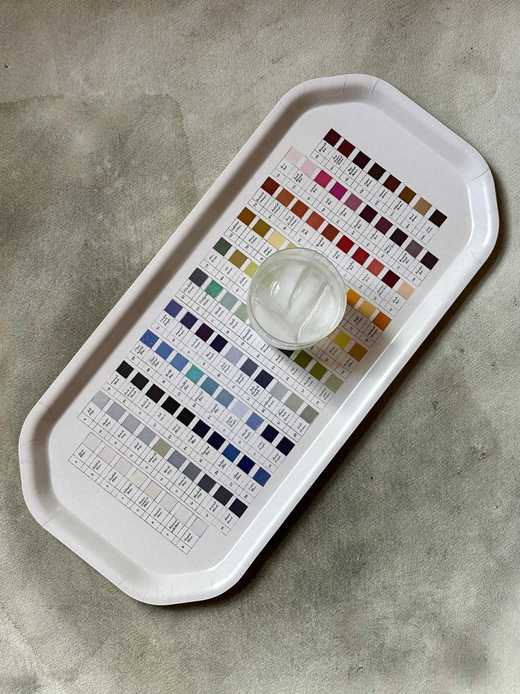 "Watercolour Swatches" Birchwood Tray