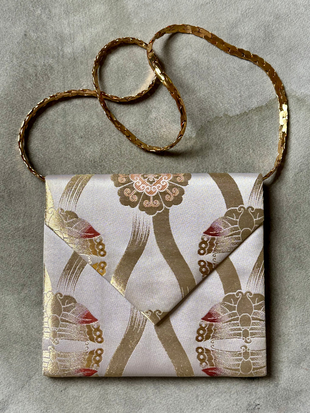 Vintage 1970s Silk Evening Purse