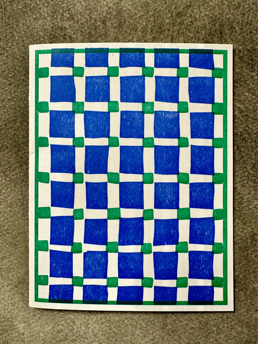 "Blue & Green Plaid" Card