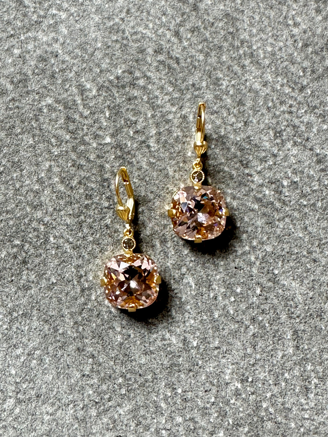 "Blush" Crystal Earrings by Catherine Popesco