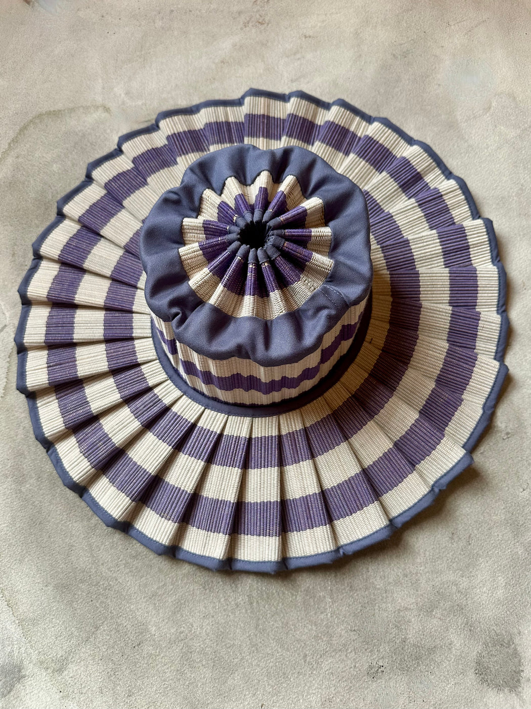 Lorna Murray Folding "Capri" Hat - Blue Stripe