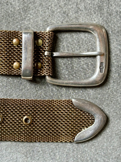 Vintage Ralph Lauren Mesh and Sterling Silver Belt