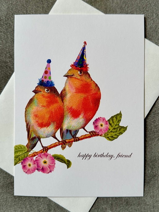 "Birds in Hats" Birthday Card