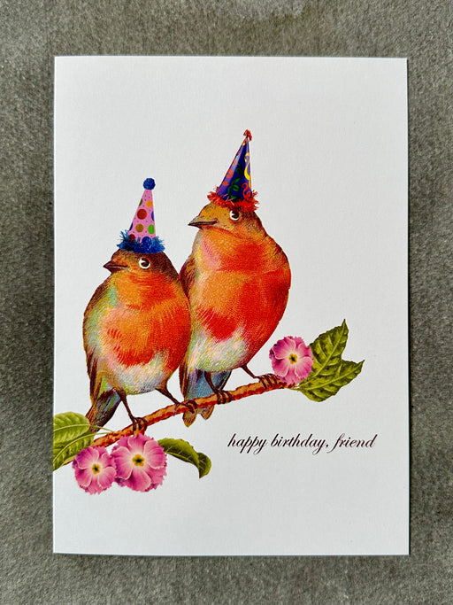 "Birds in Hats" Birthday Card