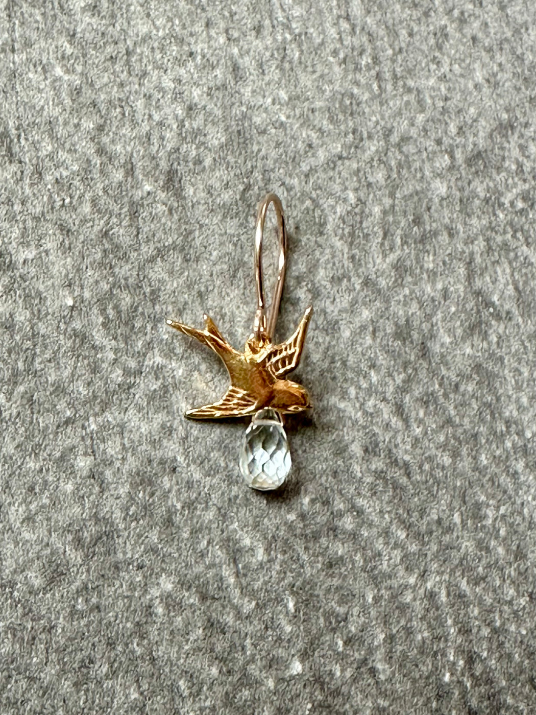 "Bird with Stone" Earrings By Catherine Weitzman