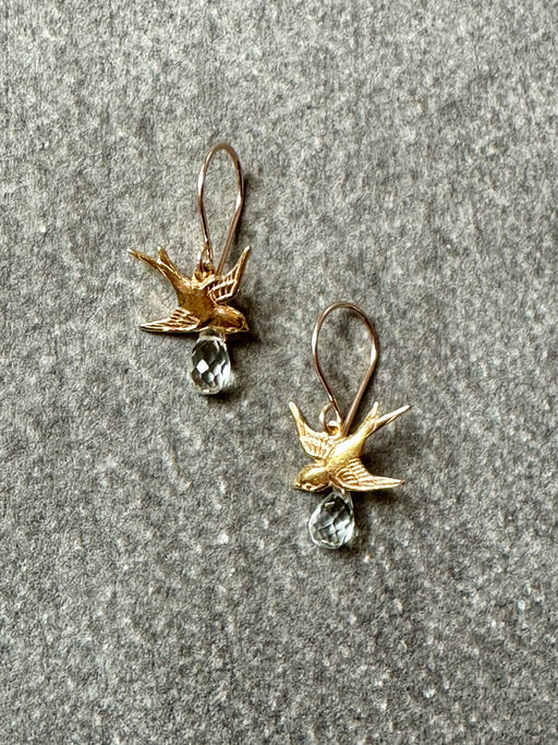"Bird with Stone" Earrings By Catherine Weitzman