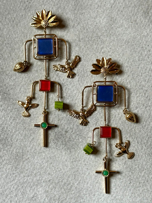 Cross "Mobile" Earrings by Lizou