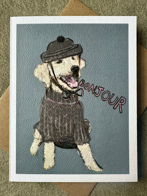 "Bonjour" Card by Leslie Drapkin