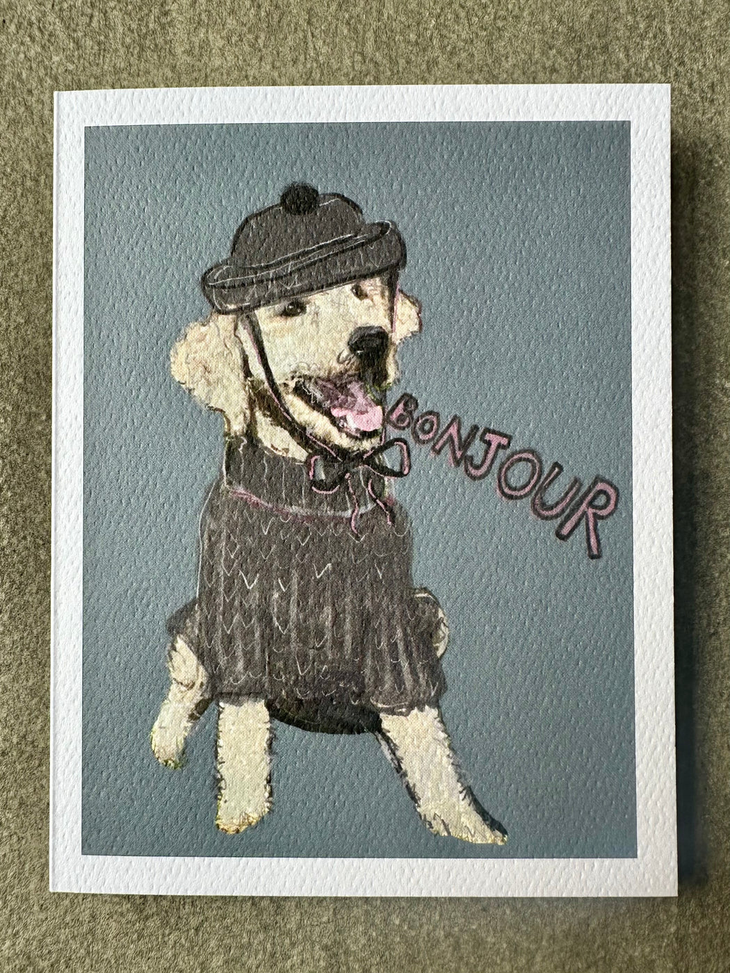 "Bonjour" Card by Leslie Drapkin