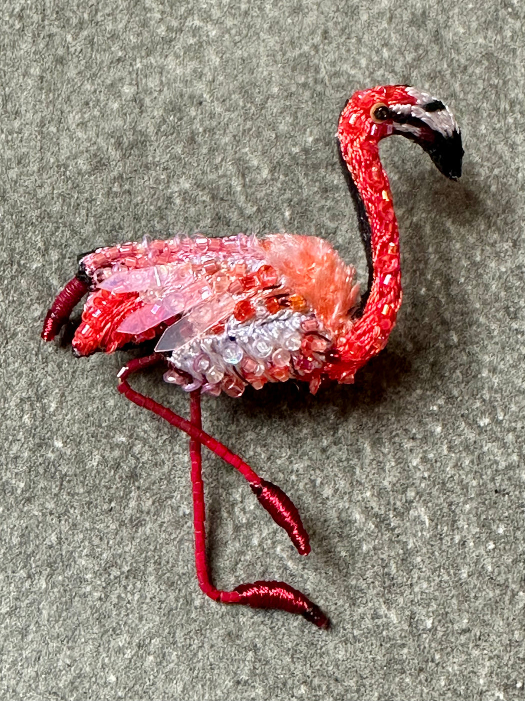 "Flamingo" Brooch by Trovelore