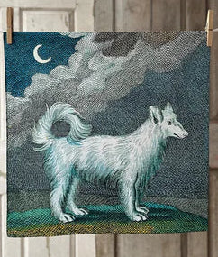 "Wolf Dog" Cotton Bandana by John Derian