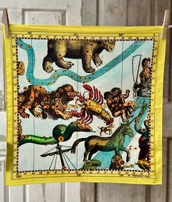 "Zodiac" Cotton Bandana by John Derian