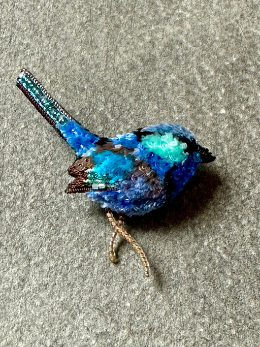 "Fairy Wren" Brooch by Trovelore