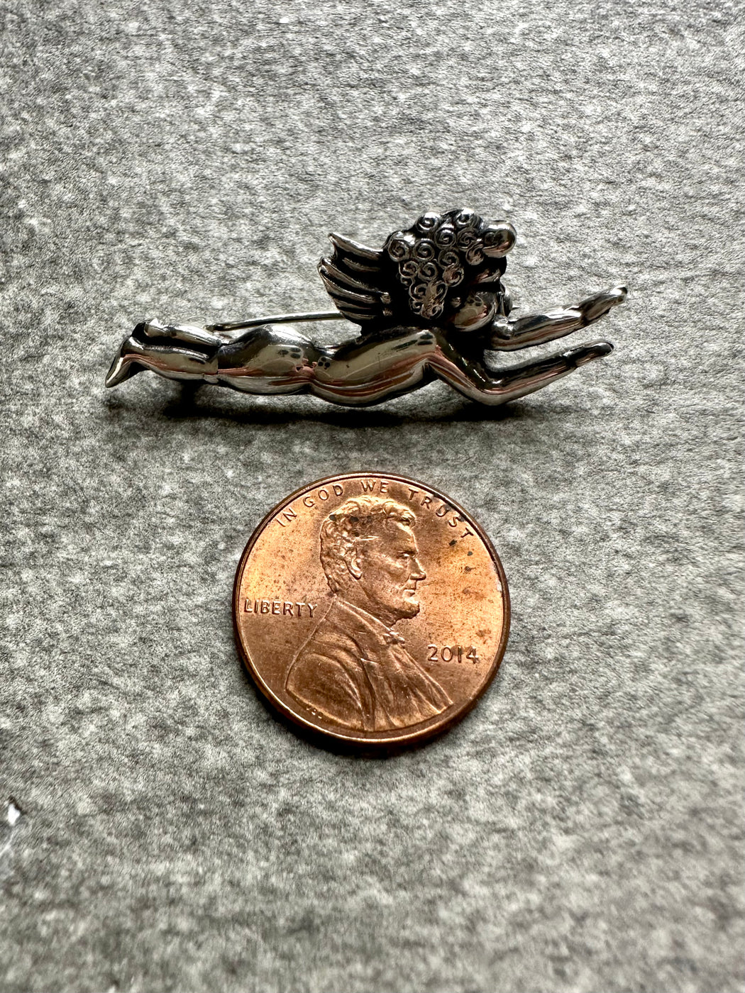 Vintage Sterling Silver "Cupid" Pin