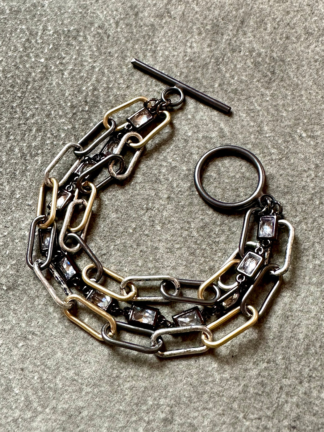 Multichain "Paperclip" bracelet by VB & Co.