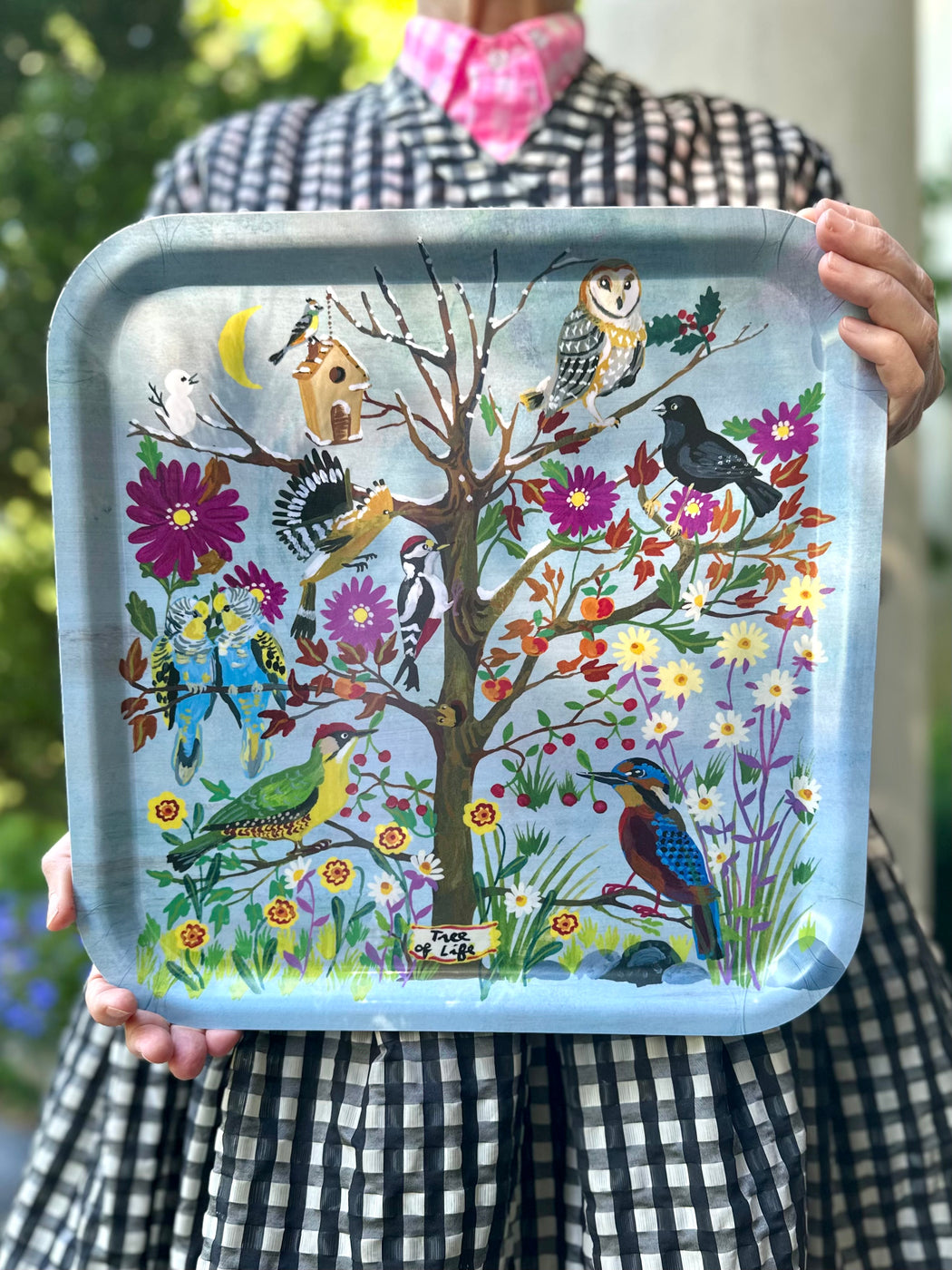 Nathalie Lete "Tree of Life" Birchwood Tray