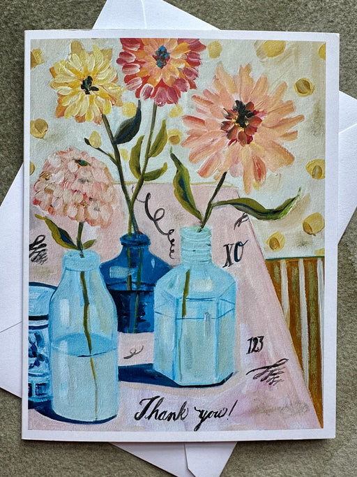 "Thank You Zinneas" Card by Mindy Carpenter