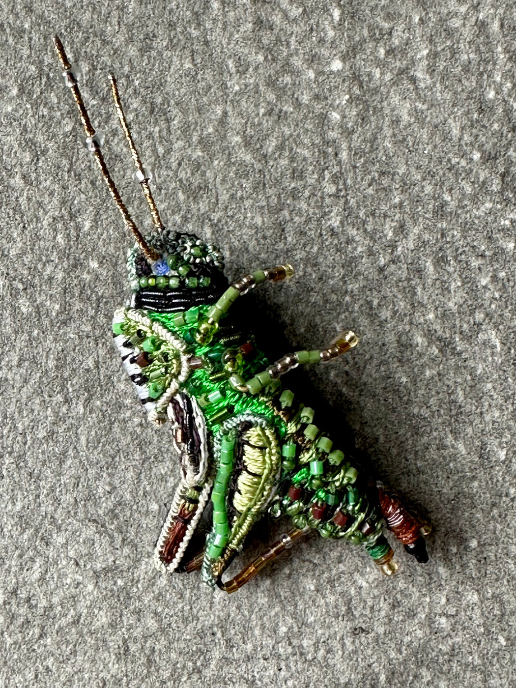 "Grasshopper" Brooch by Trovelore