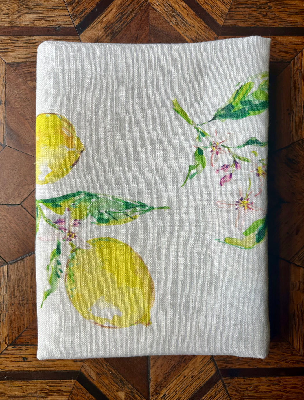 "Lemons" Linen Tea Towel