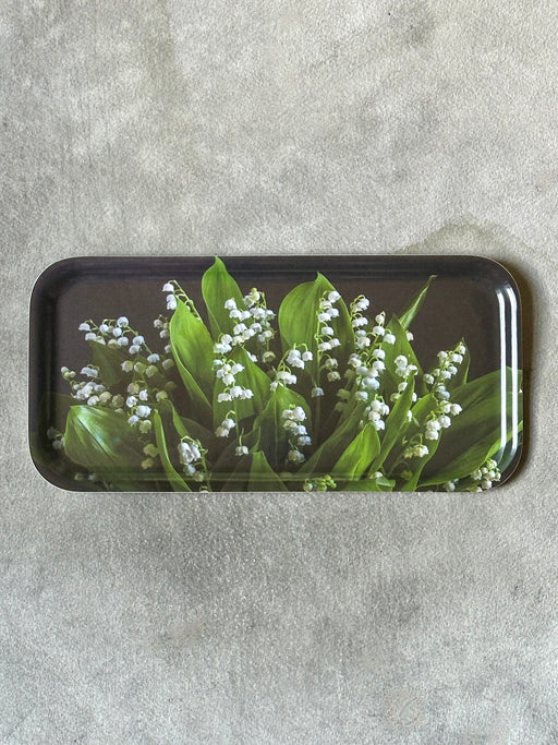 "Lilies-of-the-Valley" Small Birchwood Tray