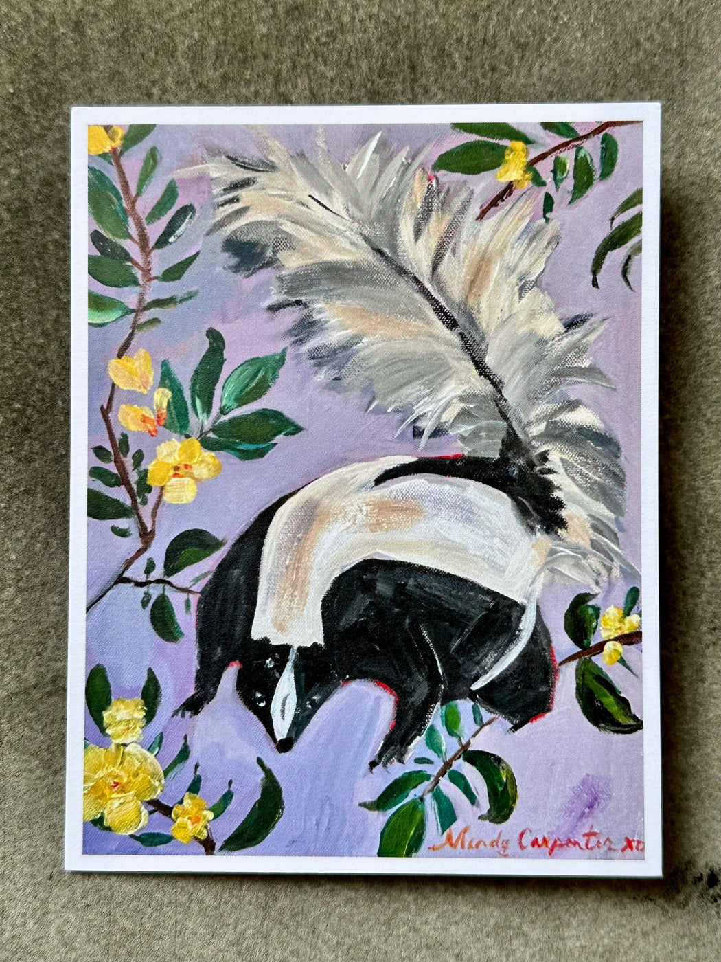 "Le Skunk" Card by Mindy Carpenter