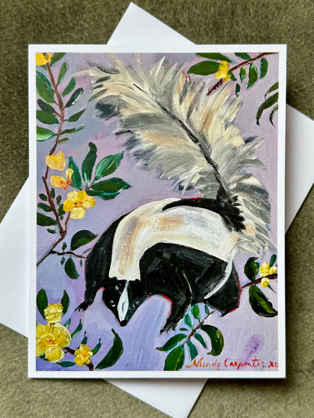 "Le Skunk" Card by Mindy Carpenter