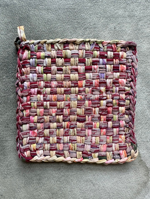 Woven Cotton Sari Potholders - Mid-Tones