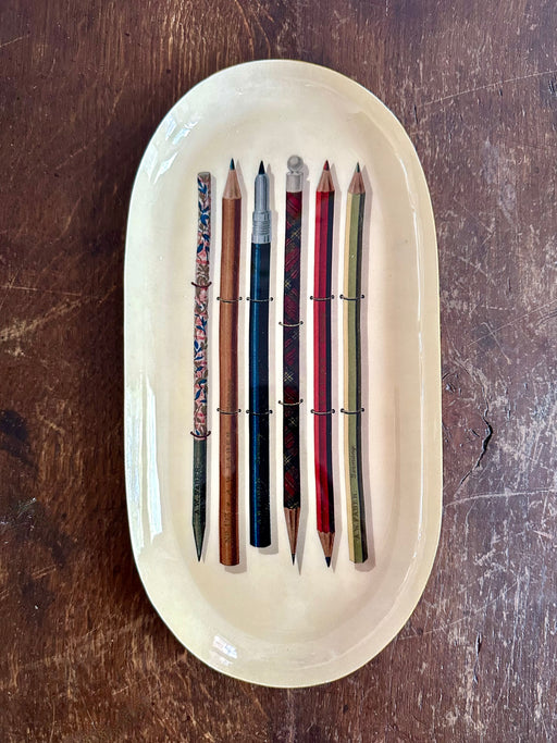 "Vintage Pencils" Enameled Pencil Dish